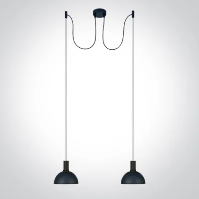 63140B/B BLACK WITH BLACK SHADE 10W 2xE27