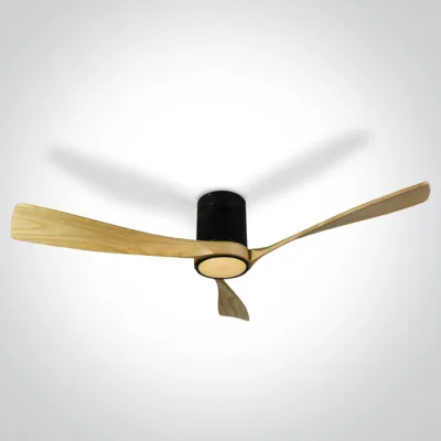 6314LC/B/V LIGHT WOOD BLACK CEILING FAN 40W LED 22W CCTV IP20 230v