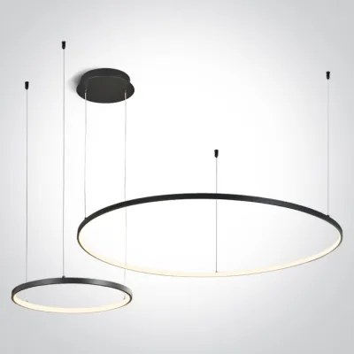 63150A/B/W BLACK 2x RINGS 40cm/100cm 65W WW IP20 230V DIMMABLE