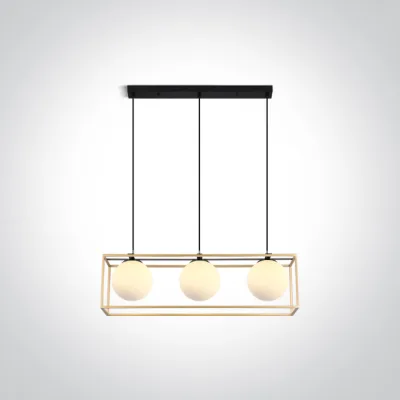 63174C/BS BRASS CEILING LIGHT 3x8W E14 100-240V