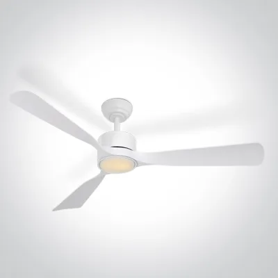 6320/W/V WHITE ABS ROD FAN 32W LED 22W CCTV IP54 230V