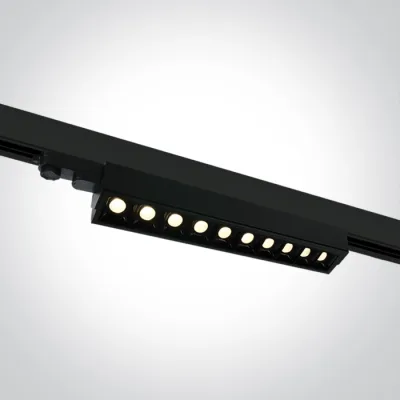 65024T/B/W BLACK COB 10x5W WW TRACK LIGHT ADJUSTABLE 230V