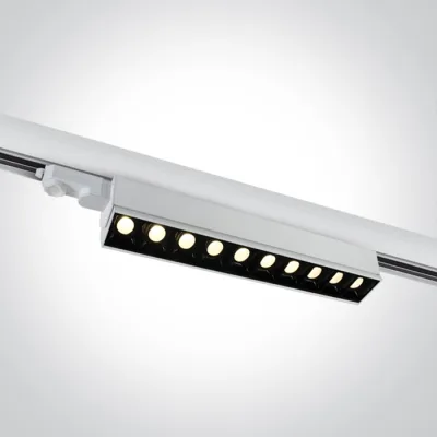 65024T/W/W WHITE COB 10x5W WW TRACK LIGHT ADJUSTABLE 230V