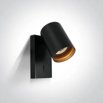 65105NA/B BLACK GU10 10W DARK LIGHT WITH SWITCH