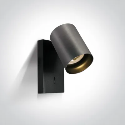 65105NA/MG METAL GREY GU10 10W DARK LIGHT WITH SWITCH