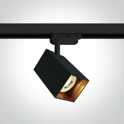 65105NAT/B BLACK GU10 10W TRACK SPOT DARK LIGHT SQUARE