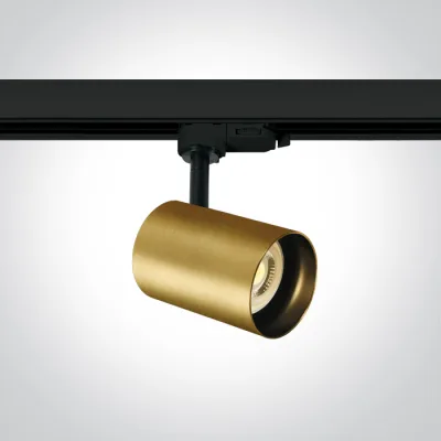 65105NT/BBS BRUSHED BRASS GU10 10W TRACK SPOT DARK LIGHT