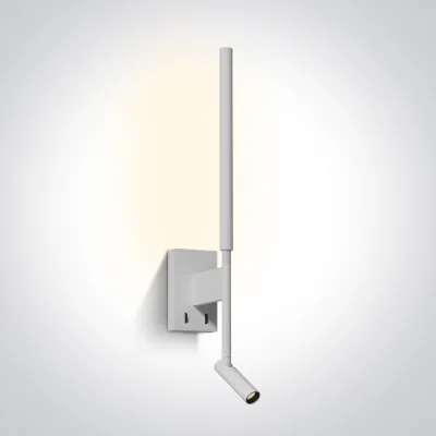 65144/W/W WHITE SPOT 3W + 6W WW WALL LAMP IP20 230v