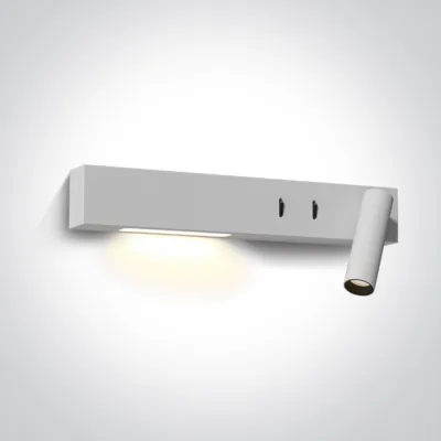 65146A/W/W WHITE 3W SPOT + 6W WW WALL LAMP IP20 230V