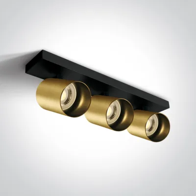 65305N/BBS BRUSHED BRASS GU10 3x10W DARK LIGHT