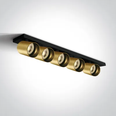 65505N/BBS BRUSHED BRASS GU10 5x10W DARK LIGHT
