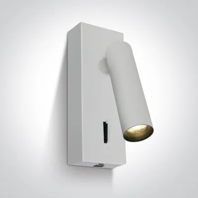 65746A/W/W WHITE SPOT 3W WW IP20 230V USB 2A + TYPE C