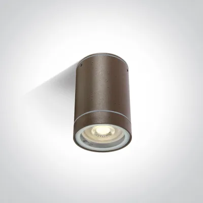 67130C/BR RUST BROWN CYLINDER GU10 10W IP54