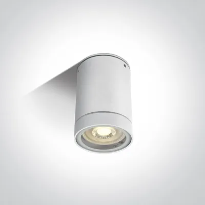 67130C/W WHITE CYLINDER GU10 10W IP54