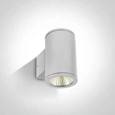 67138/W/W WHITE COB LED 2x6W WW IP54 230V