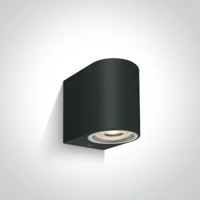 67142F/B BLACK WALL LIGHT GU10 6W IP65