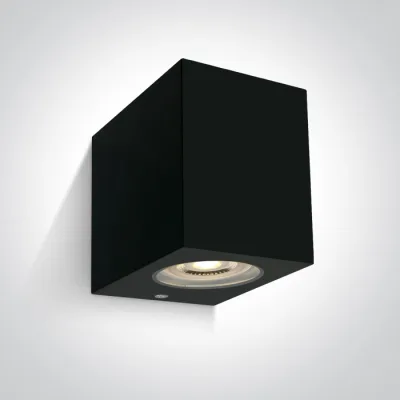 67142H/B BLACK WALL LIGHT GU10 6W IP65