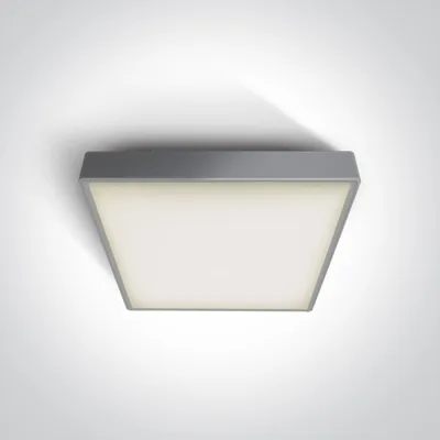 67282ANE/G/W GREY LED PLAFO 16W WW IP65 EMERGENCY 3hrs 230V