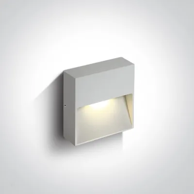 67359A/W/V WHITE WALL LIGHT 3W CCTV IP65 DARK LIGHT 230V
