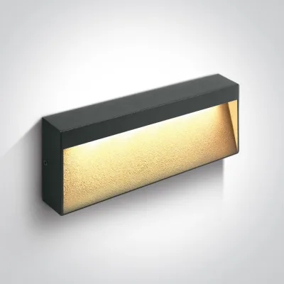 67359B/AN/V ANTHRACITE WALL LIGHT 6W CCTV IP65 DARK LIGHT 230V