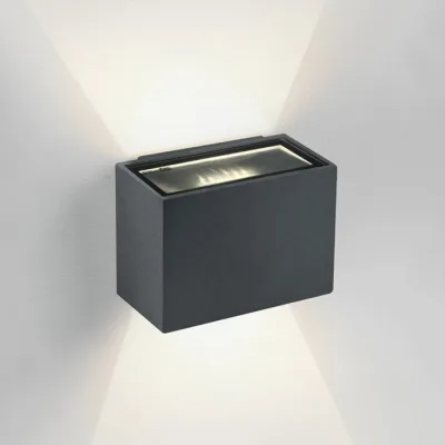 67374/AN/W ANTHRACITE WALL LIGHT 2x3W WW IP54 230V