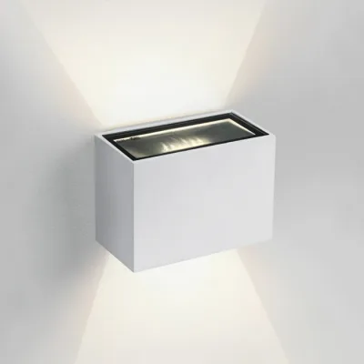 67374/W/W WHITE WALL LIGHT 2x3W WW IP54 230V
