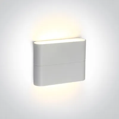 67376/W/W WHITE WALL LIGHT 2x3W WW IP54 230V