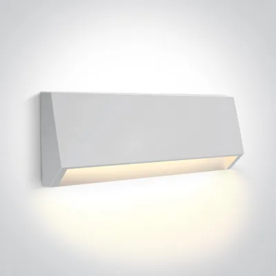 67386C/W/V WHITE WALL LIGHT 4W CCTV DARK LIGHT IP65 230V