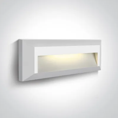 67388C/W/V WHITE WALL LIGHT 2W CCTV DARK LIGHT IP65 230V