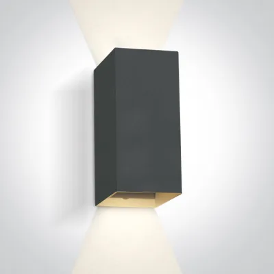 67398A/AN/W ANTHRACITE WALL 2x3W WW IP54 DARK LIGHT 100-240V