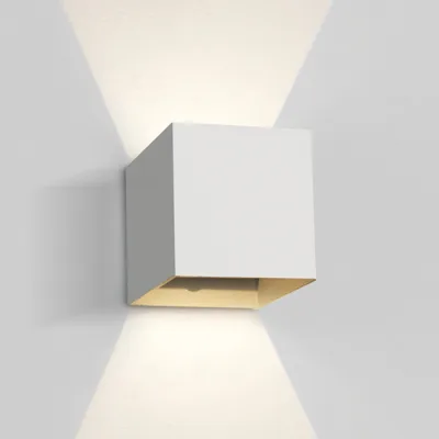 67398C/W/W WHITE WALL 2x3W WW IP54 DARK LIGHT 100-240V