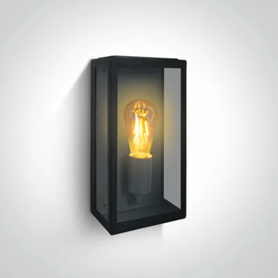 67406A/B BLACK WALL LIGHT 12W E27 IP43