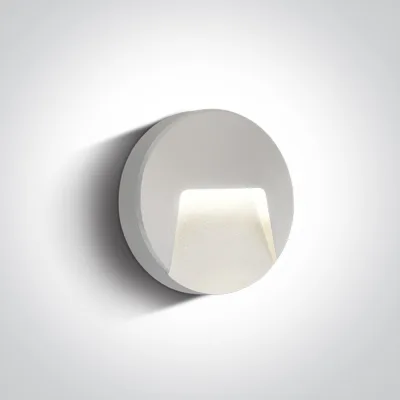 67414/W/V WHITE WALL LIGHT 3W CCTV DARK LIGHT IP65 230V