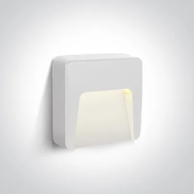 67417/W/V WHITE WALL LIGHT 1,5W CCTV DARK LIGHT IP65 230V
