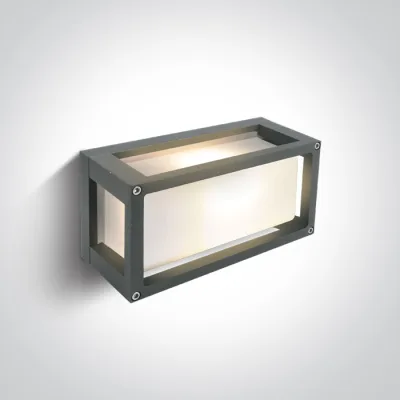 67420/G GREY E27 12W WALL LIGHT IP54
