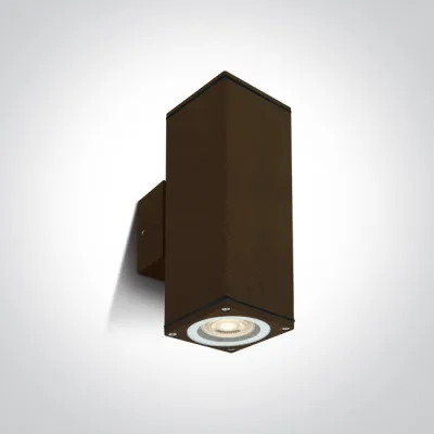 67426C/BR RUST BROWN WALL 2xGU10 10W IP54 100-240V