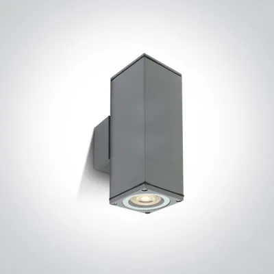 67426C/G GREY WALL 2xGU10 10W IP54 100-240V