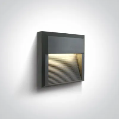 67430A/AN/V ANTHRACITE WALL LIGHT 8W CCTV DARK LIGHT IP65 230V