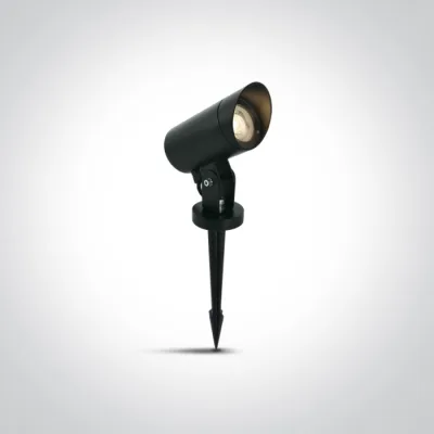67464G/B BLACK GARDEN SPOT GU10 10W IP65 WITH SPIKE