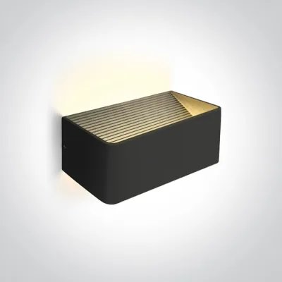 67466B/B/W BLACK WALL LIGHT LED 6W WW IP20 230V