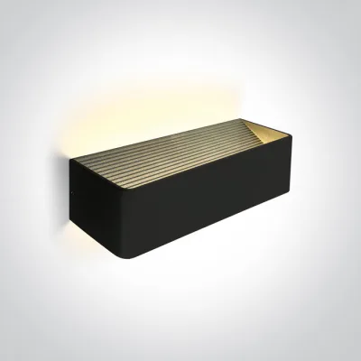 67466C/B/W BLACK WALL LIGHT LED 12W WW IP20 230V