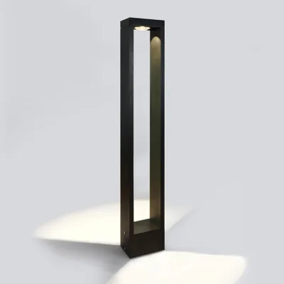 67470A/B/V BLACK BOLLARD 80cm 10W CCTV IP65 230V