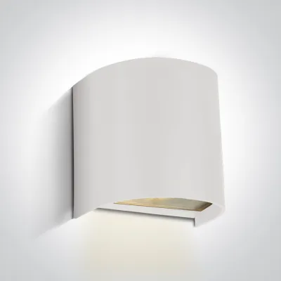 67536A/W WHITE WALL LIGHT GU10 6W IP65 100-240V