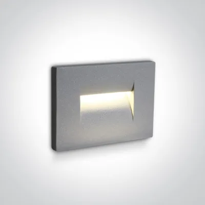 68064/G/W GREY WALL RECESSED 3,6W WW IP65 100-240V