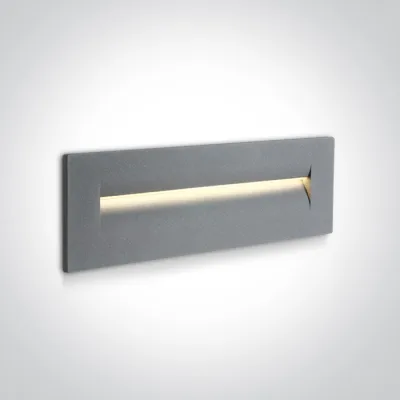 68066/G/W GREY WALL RECESSED LED 8,5w WW IP65 100-240v