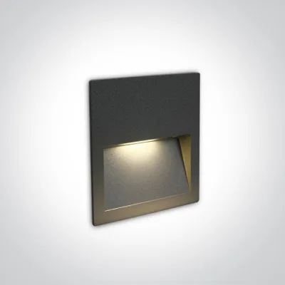 68068A/AN/V ANTHRACITE WALL RECESSED 3W CCTV IP65 DARK LIGHT 230V