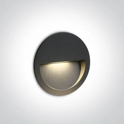 68068/AN/W ANTHRACITE WALL RECESSED 3W WW IP65 DARK LIGHT 100-240V