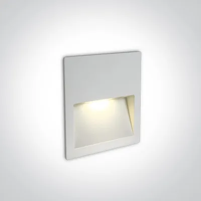 68068A/W/V WHITE WALL RECESSED 3W CCTV IP65 DARK LIGHT 230V