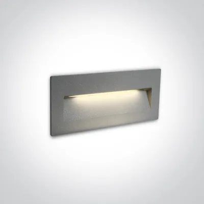 68068B/G/V GREY WALL RECESSED 6W CCTV IP65 DARK LIGHT 230V