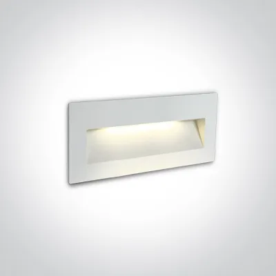 68068B/W/V WHITE WALL RECESSED 6W CCTV IP65 DARK LIGHT 230V